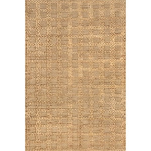 Rubina Casual Geometric Jute Natural 8 ft. x 10 ft. Area Rug