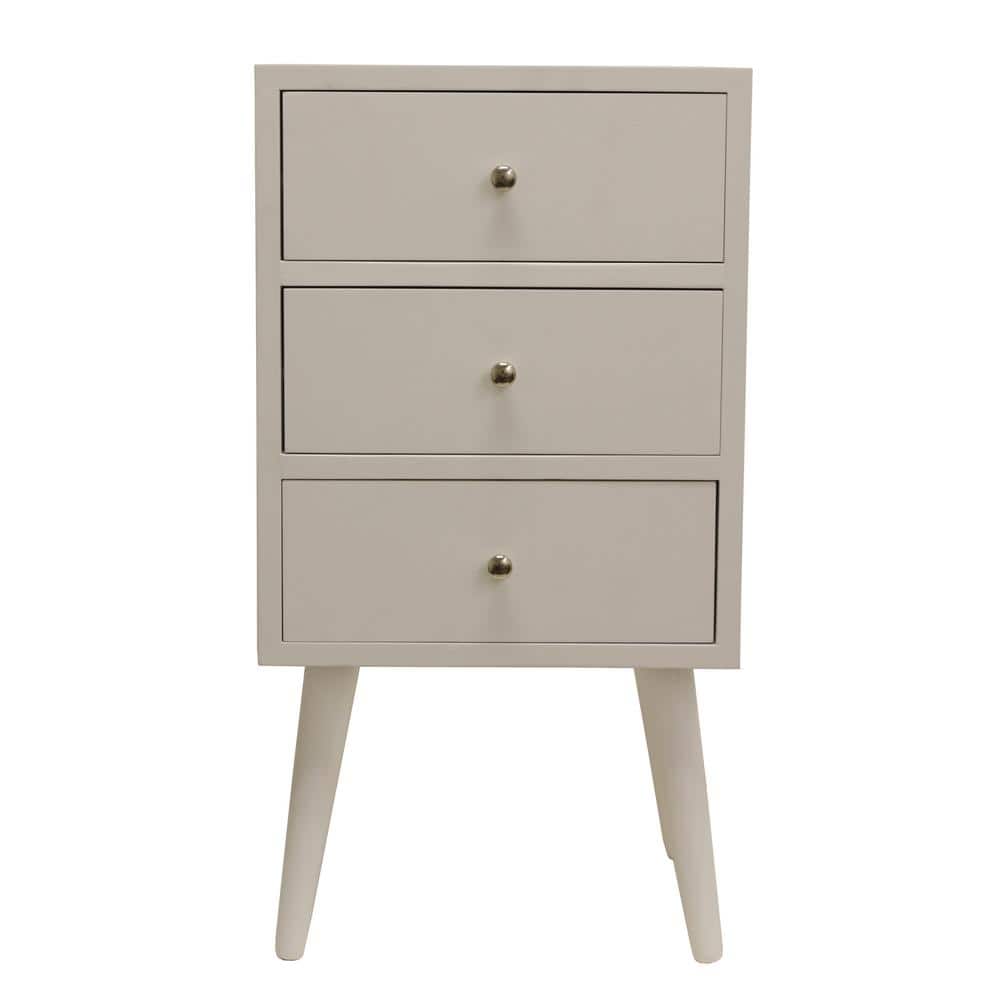 Mid Century Modern Gloss White Side Table
