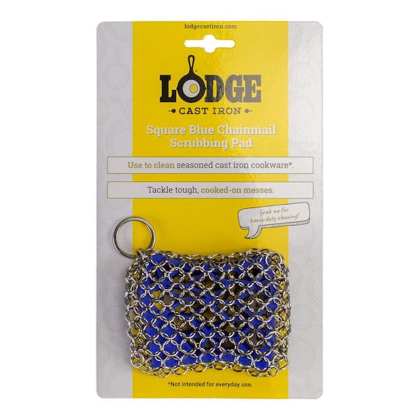 Lodge Blue Chainmail Scrubbing Pad - Use to clean seasoned cast