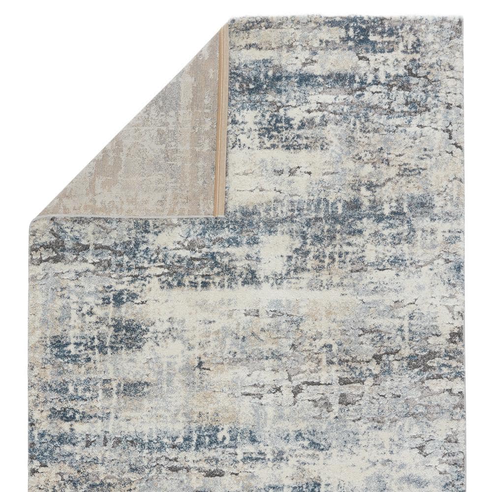 Benton Blue and Gray Abstract 8' x 10' Shag Rug