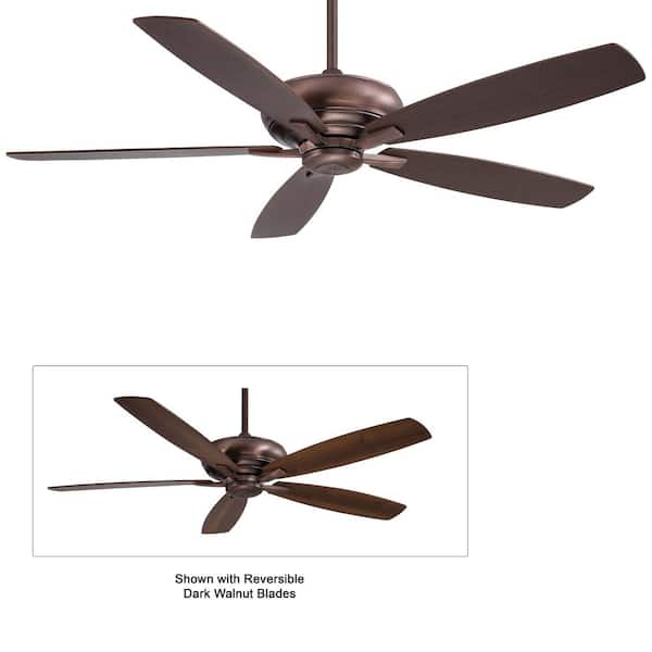 MINKA-AIRE Kola-XL 60 in. Indoor Dark Brushed Bronze Ceiling Fan with Remote Control