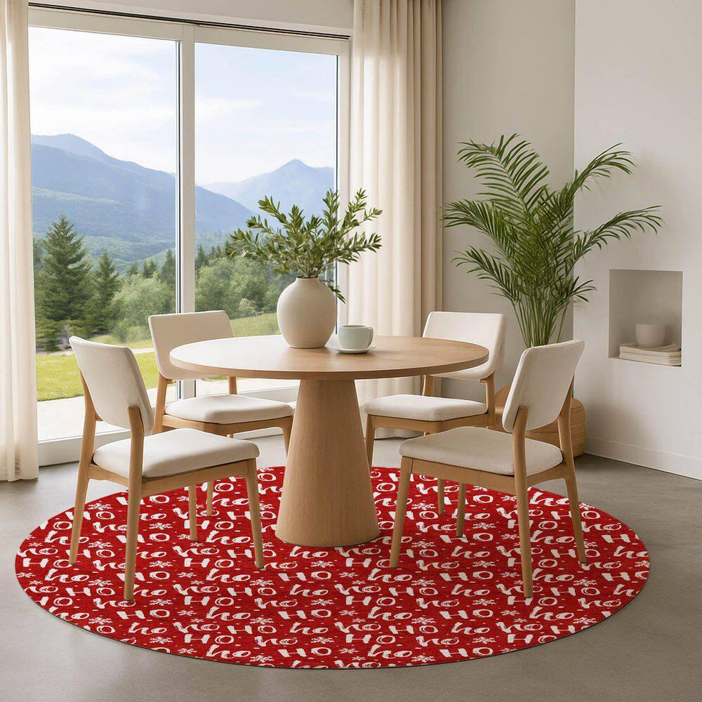 Addison Rugs Mayfield Premium Machine Washable Abstract AMF1814 Red 8 ...