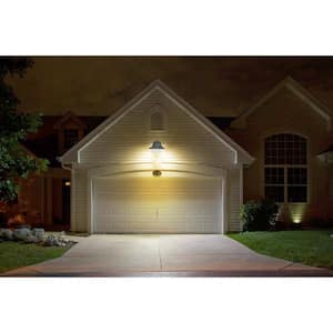 350-Watt Equivalent Integrated LED Gray Outdoor Area Light Wall/Pole Mountable with Dusk to Dawn Control (2-Pack)
