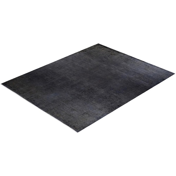 Fine Vibrance Gray 8 ft. x 10 ft. Solid Wool Indoor Area Rug
