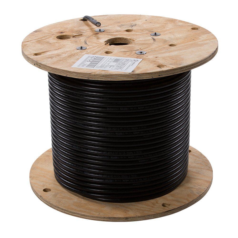 Southwire 500-ft 10-AWG Copper Stranded Black XHHW Wire (By-the-Roll) in  the XHHW Wire department at