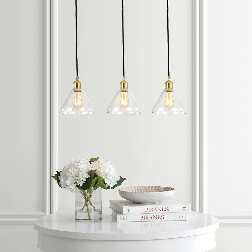 Kiawah Island Brushed Gold 30.5" LED Linear Pendant with Clear Glass