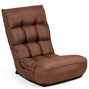 4-Position Cotton Floor Folding Sofa Coffee Trunk Backrest and Headrest 23.5 in. x (30 in. - 44 in.) x (25 in. - 31 in.)