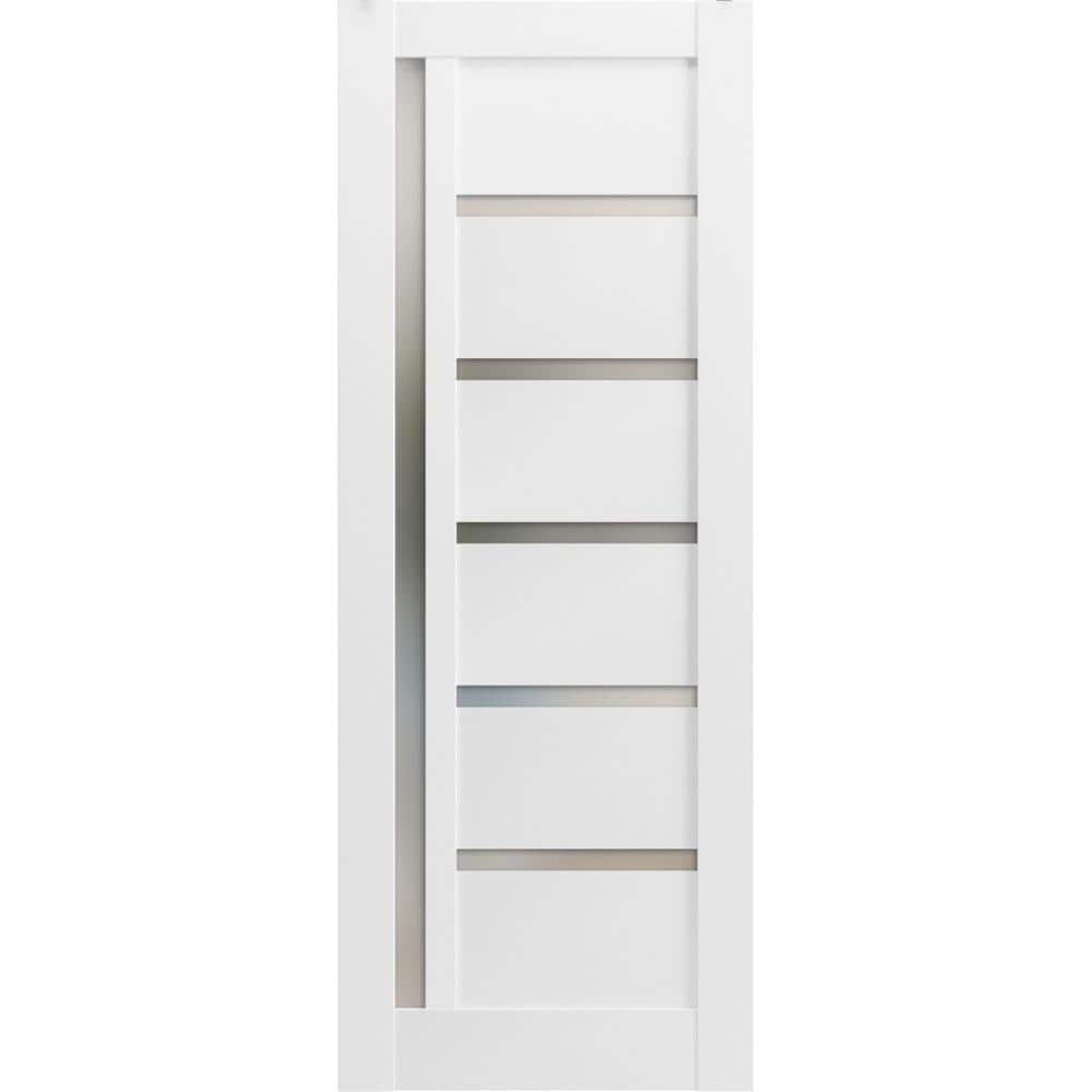 42 in. x 80 in. Solid MDF Frosted Glass White Interior Door Slab price history on PriceWatchPro