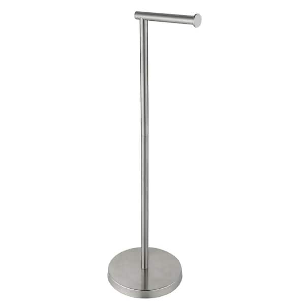 Sage Freestanding Single Post Toilet Paper Holder in Stainless Steel Brushed Nickel
