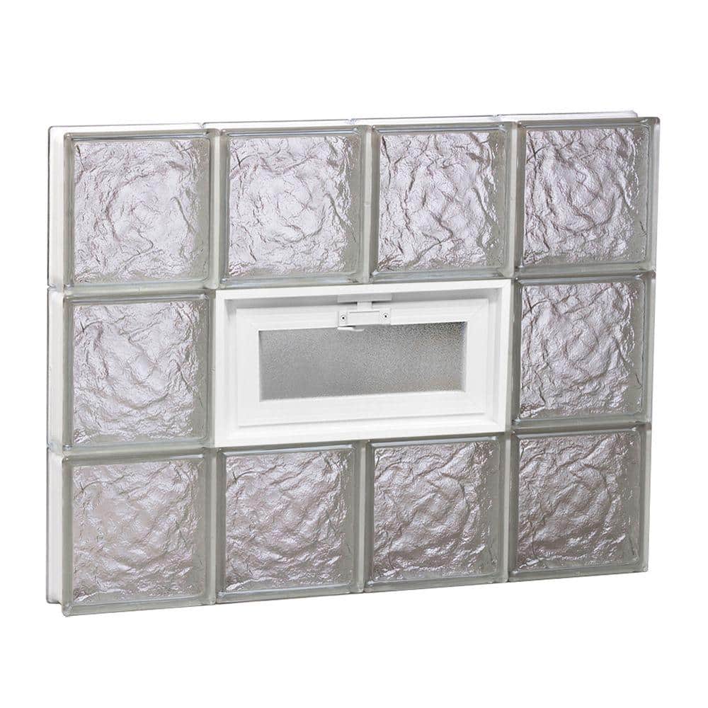31 in. x 23.25 in. x 3.125 in. Frameless Ice Pattern Vented Glass Block Window price history on PriceWatchPro