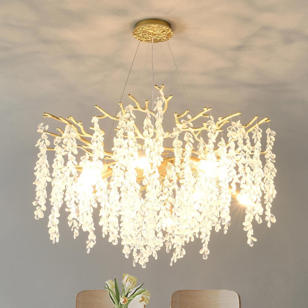 40w 8-Light Gold Grape Crystal Chandelier for Dining Room Kitchen Island price history on PriceWatchPro