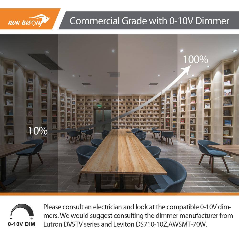 5-Inch White Aluminum LED Recessed Lighting Kit with Adjustable CCT