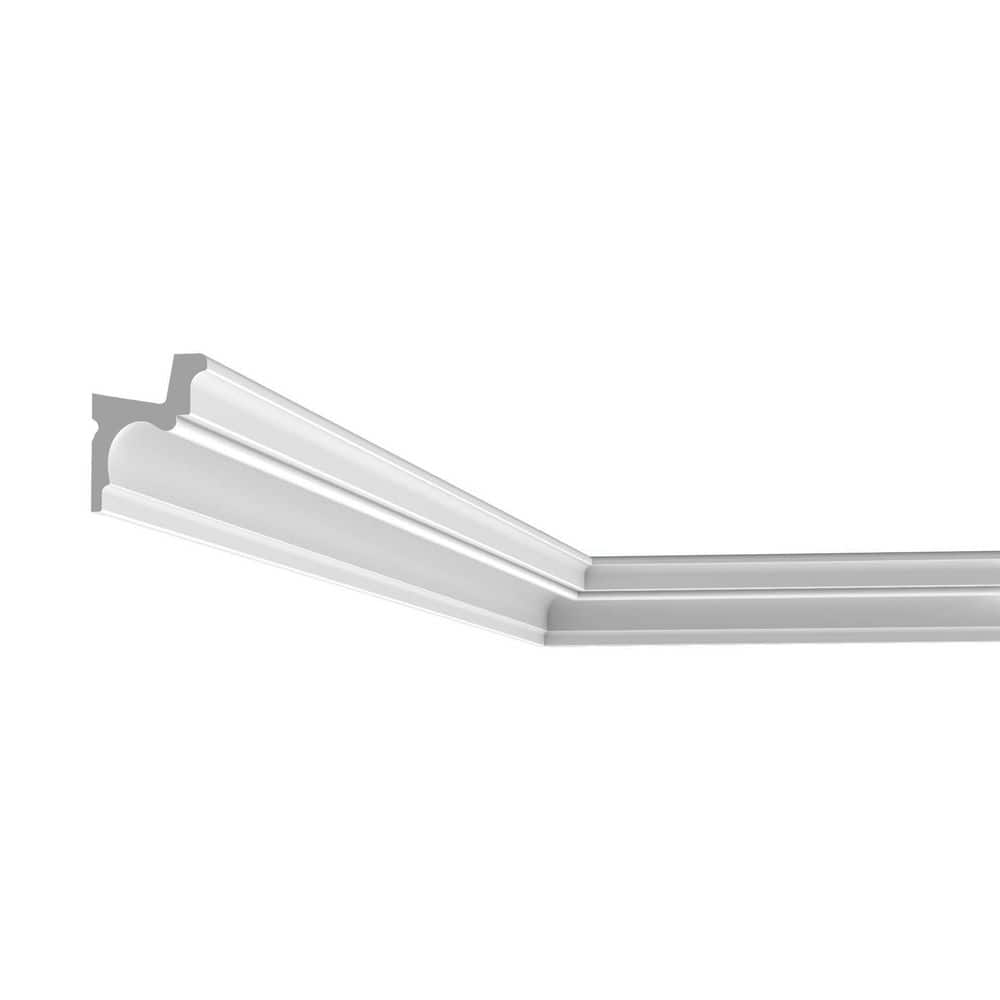 White Polyurethane Crown Moulding 2-1/8" x 1-5/8" (3-Pack)