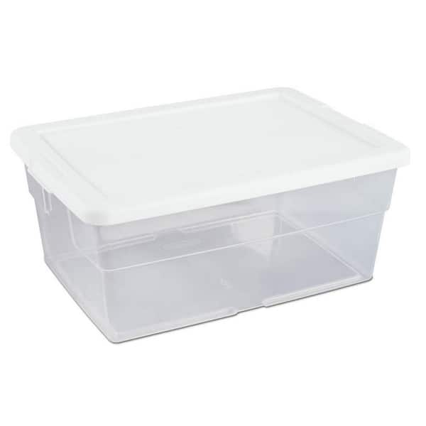 Sterilite 16 Quart Stacking Storage Box Container Tub with Lid