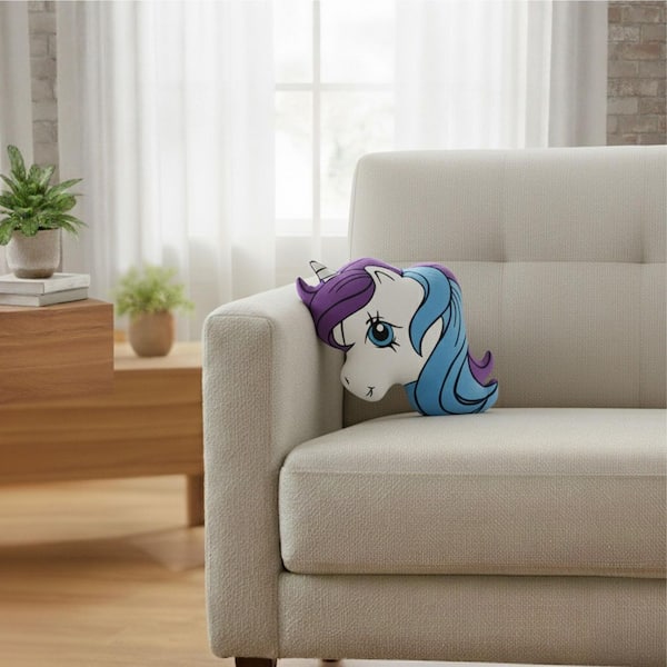 My Little Pony Pretty Pony Knife Edge 12 in. x 12 in. Cloud Throw Pillow