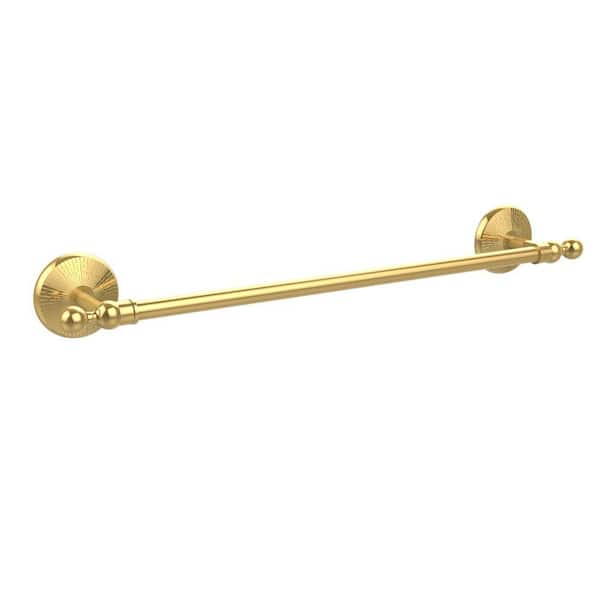 Allied Brass Monte Carlo Collection 36 in. Wall Mounted Towel Bar in Polished Brass