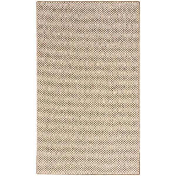 Nourison Courtyard Jute Ivory 3 ft. x 5 ft. All-Over Design Contemporary Area Rug