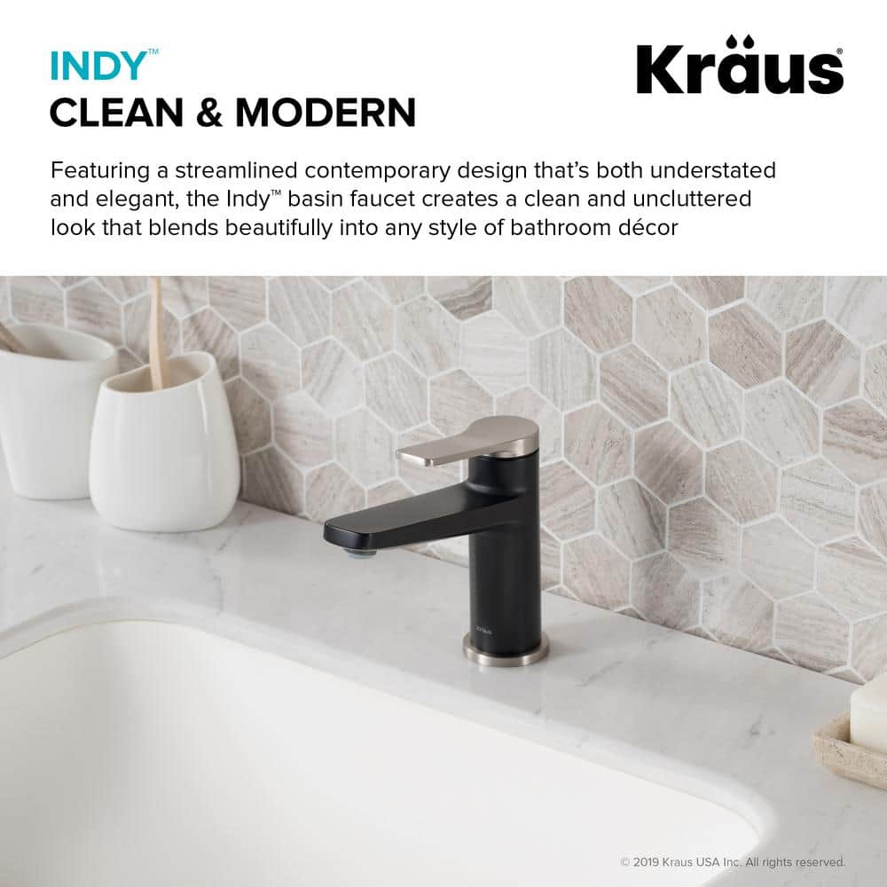 Slimline Indy 6.75" Spot Free Stainless Steel Single Handle Bathroom Faucet