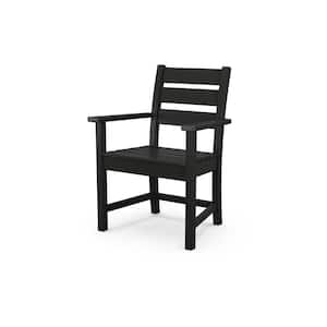 Grant Park Black Stationary Plastic Outdoor Dining Chair
