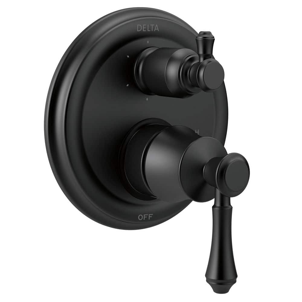 Cassidy 6-Setting Integrated Diverter 2-Handle Valve Trim Kit in Matte Black (Valve Not Included) price history on PriceWatchPro
