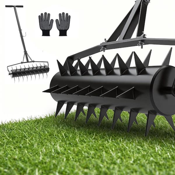 SEEUTEK Lawn Aerator 23 in. Manual Spike Aerator with 2 in. Star