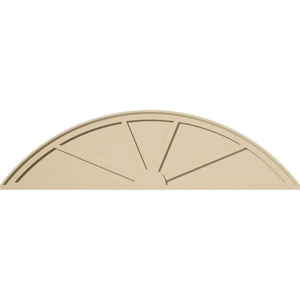 64-in. W x 17-in. H x 2-in. P Segment Arch 4 Spoke Signature Urethane Pediment, Primed Tan