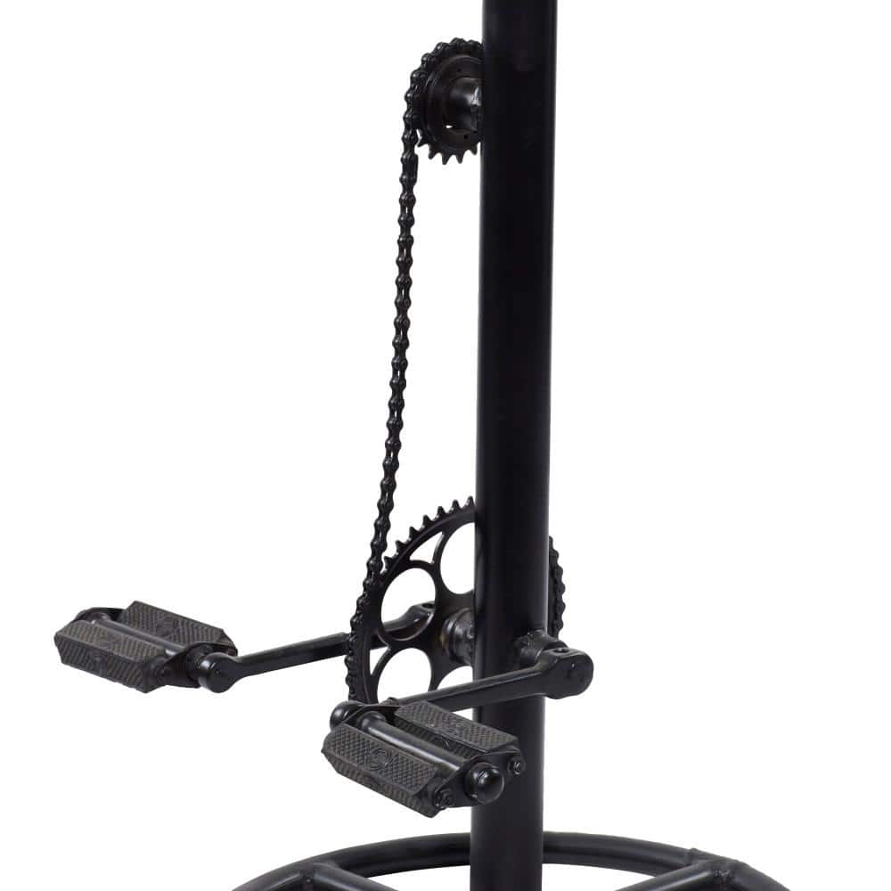 Adjustable Industrial Pedal-Inspired Metal Bar Stool, Brown