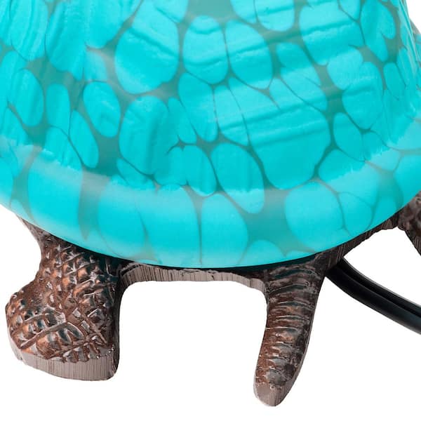 River of Goods Turtle 4 .75 in. Aqua and Antique Bronze Novelty