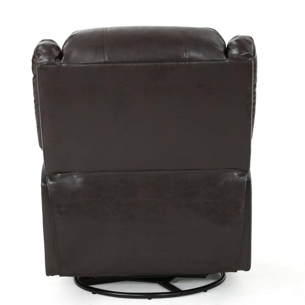 Jemma Brown Leather Swivel Recliner Chair