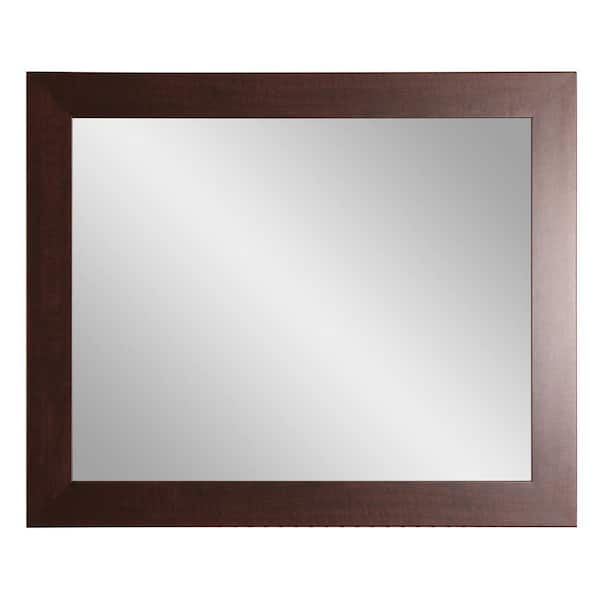 BrandtWorks Large Rectangle Brown Modern Mirror (41 in. H x 32 in. W)