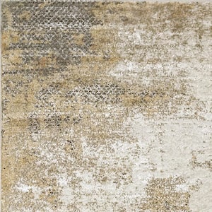 Carlisle Beige/Ivory 2 ft. 2 in. X 7 ft. 7 in. Abstract Indoor Area Rug