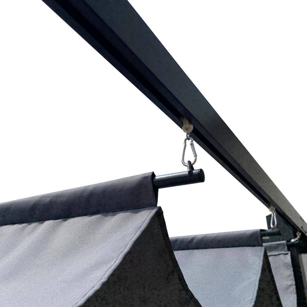 Gray Polyester Replacement Canopy for 10x10 FT Pergola