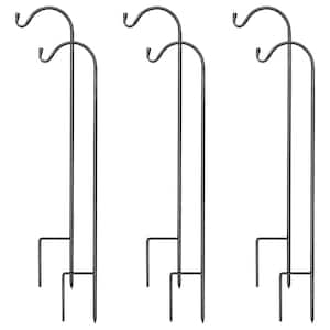 Shepherd's Hooks Garden Planter Stakes for Bird Feeders Up to 6.5 Lbs. (6 Pack)