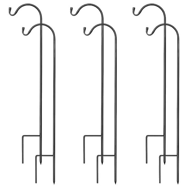 Unbranded Shepherd's Hooks Garden Planter Stakes for Bird Feeders Up to 6.5 Lbs. (6 Pack)