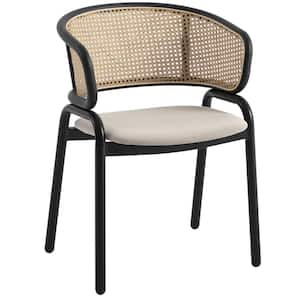 Ervilla Beige Velvet Dining Chair