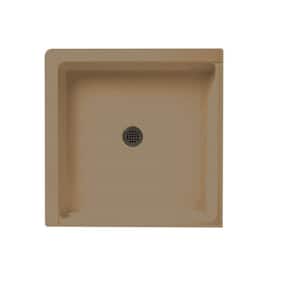 Swanstone 36 in. L x 36 in. W Alcove Shower Pan Base with Center Drain in Barley