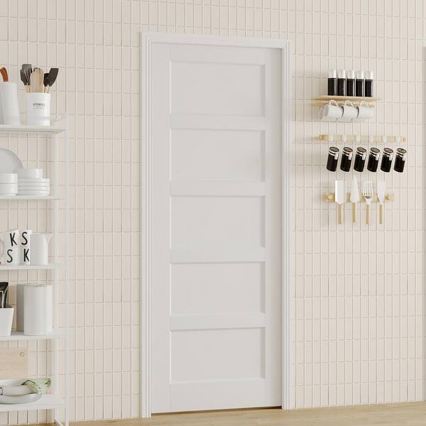 TENONER 60 in. x 80 in. White Primed Pine and MDF. Composite