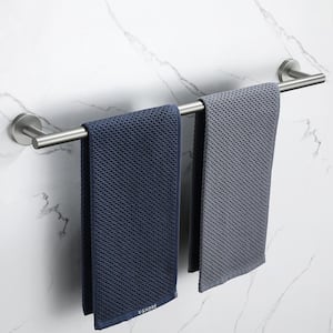 Bathroom 24 in. Wall Mounted Towel Bar Towel Holder in Brushed Nickel
