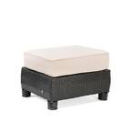 Breckenridge Wicker Outdoor Ottoman with Sunbrella Spectrum Sand Cushion