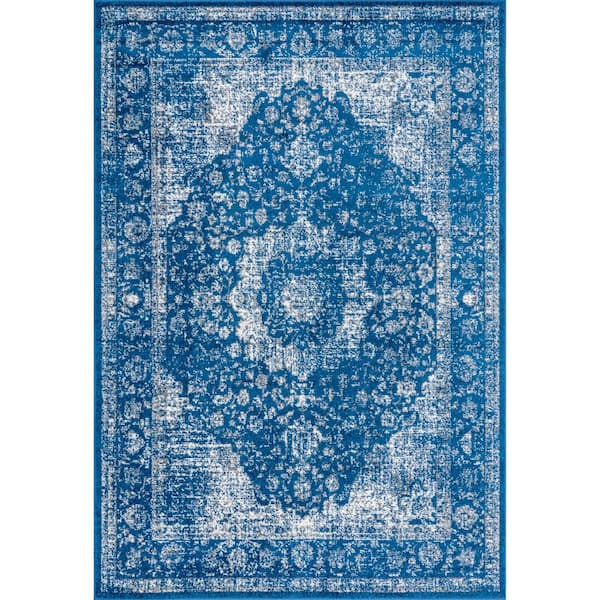 Verona Vintage Persian Dark Blue 4 ft. x 6 ft. Area Rug