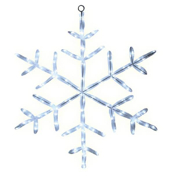 Unbranded 18 in. 90-Light Pure White LED Tube Light Snowflake