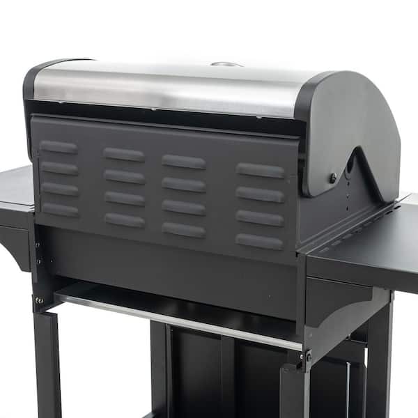 3-Burner Portable Propane Gas Grill Barbecue Grill in Stainless
