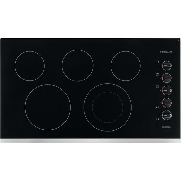 Frigidaire 36 in. Radiant Electric Cooktop in Stainless Steel with 5 Elements including Quick Boil Element