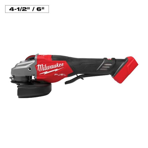 M18 FUEL 18-Volt Lithium-Ion Brushless Cordless 4-1/2 in. /6 in. Braking Grinder with Paddle Switch with Wheel