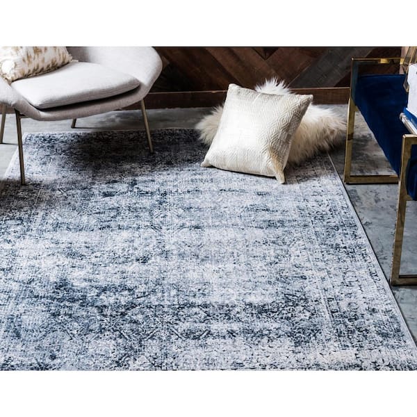 Chateau Jefferson Dark Blue 4' 0 x 6' 0 Area Rug
