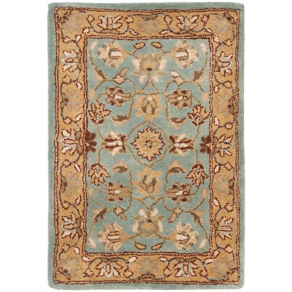Heritage Blue/Gold 2 ft. x 4 ft. Border Area Rug