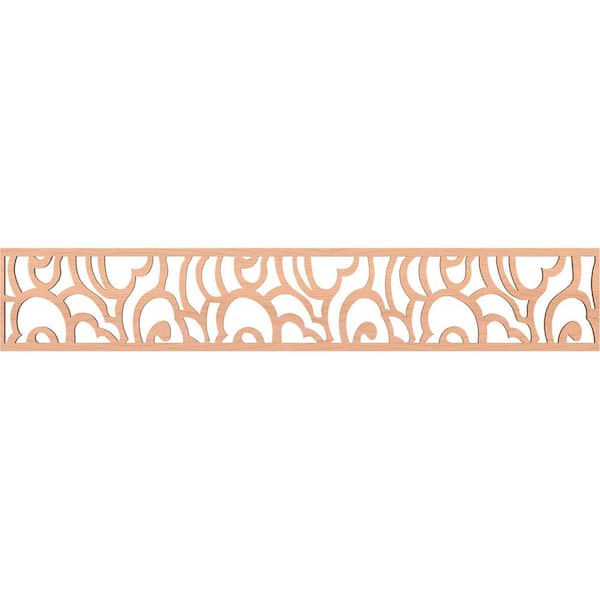 Ekena Millwork Springfield Fretwork 0.25 in. D x 46.625 in. W x 8 in. L Alder Wood Panel Moulding