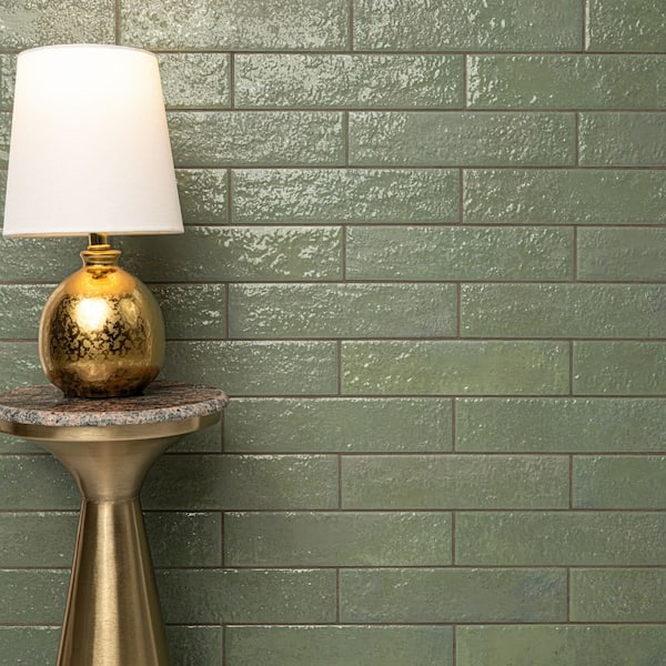 MSI Piastrella Jade 2.5 in. x 10 in. Satin Porcelain Subway Wall