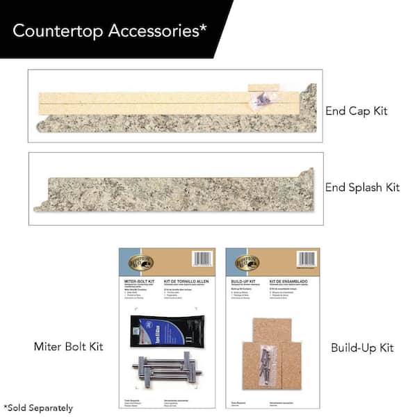 VT Dimensions Silver Laminate Countertop Miter Bolt Kit VT Dimensions Silver Laminate Countertop Miter Bolt Kit