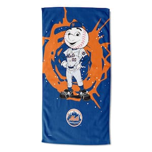 MLB Multi-Color Mascots Mets Printed Cotton/Polyester Blend Beach Towel